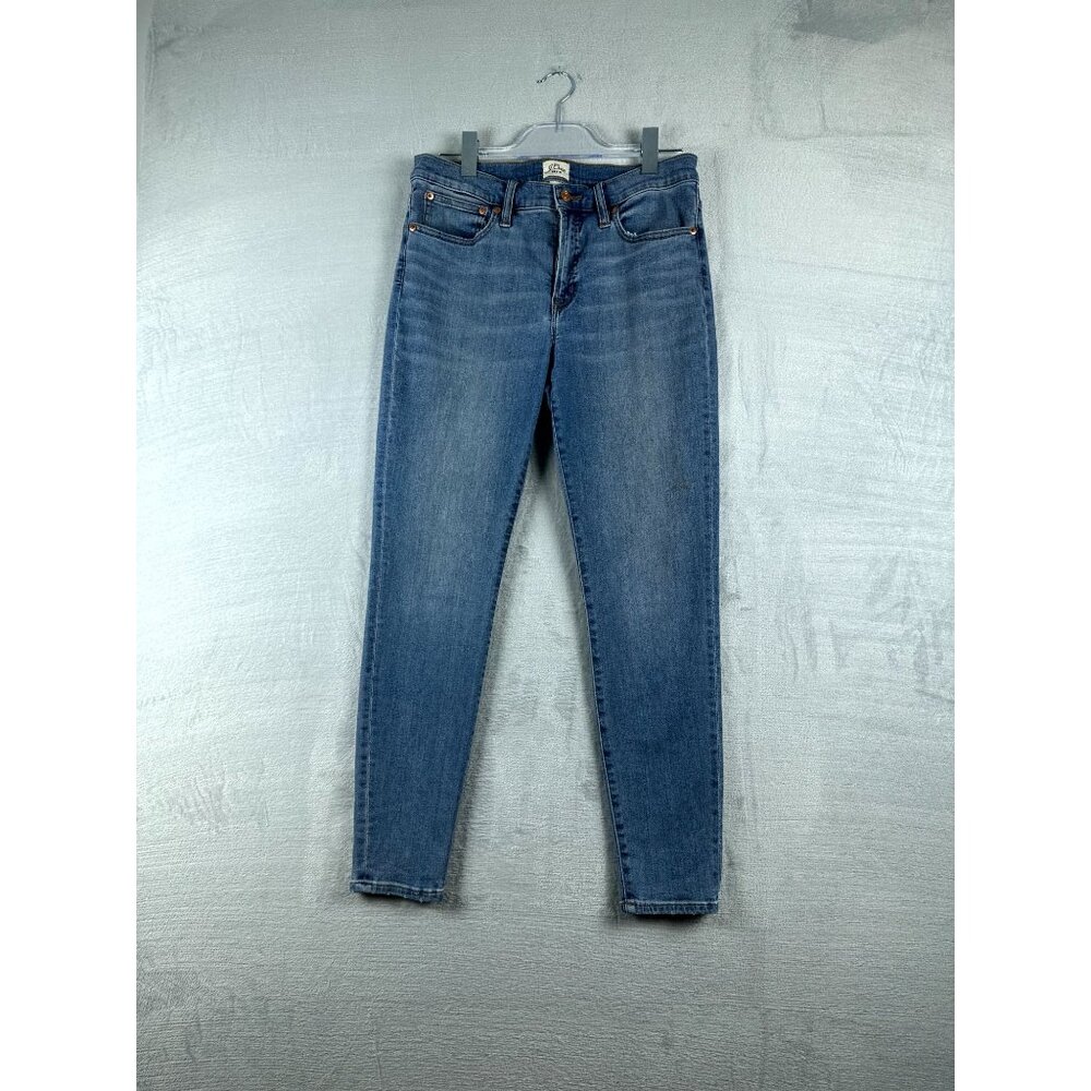J.Crew Denim Women's Toothpick Skinny Jeans Mid Rise Blue Size 30